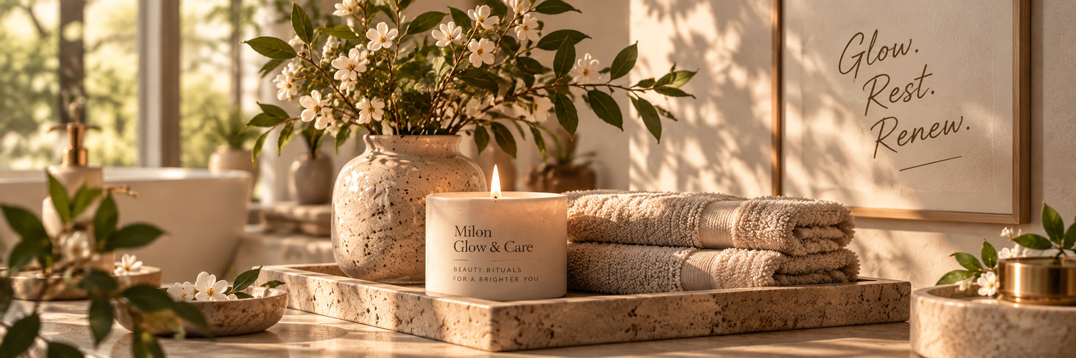 Warm Milon Glow and Care spa setting